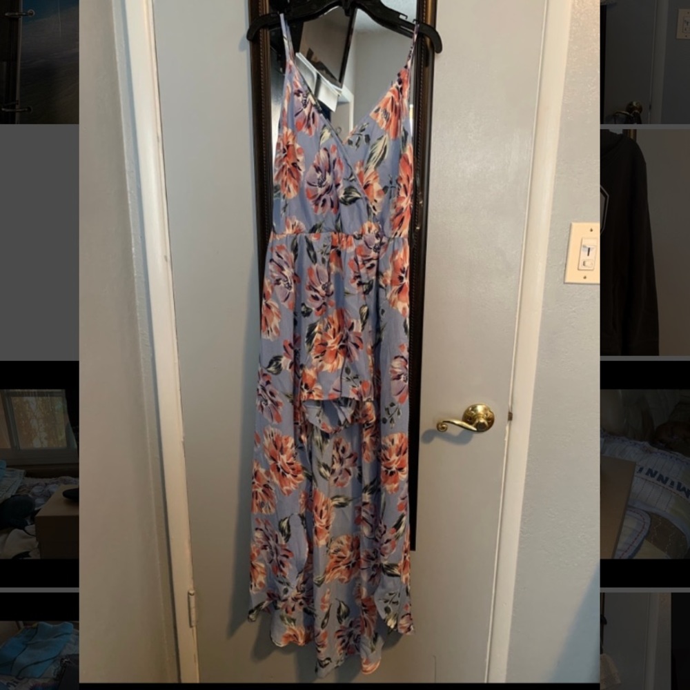 Floral romper with tail